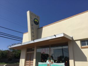 The picture shows the Rio Grande City Library exterior.