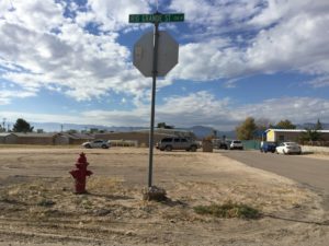 A stop sign in a rural community